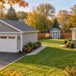 Detached garage, shed, and fence illustrating homeowners insurance coverage for detached structures